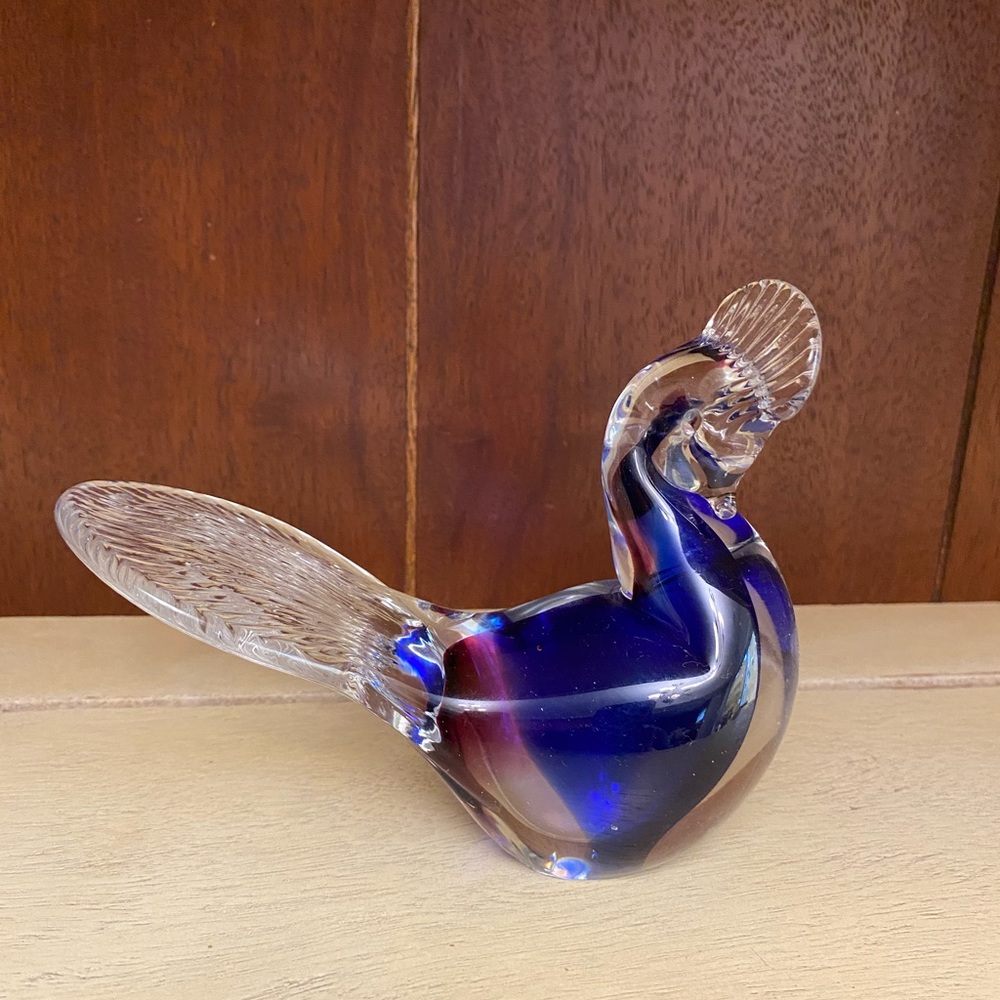 Hand Blown Murano Glass Dove